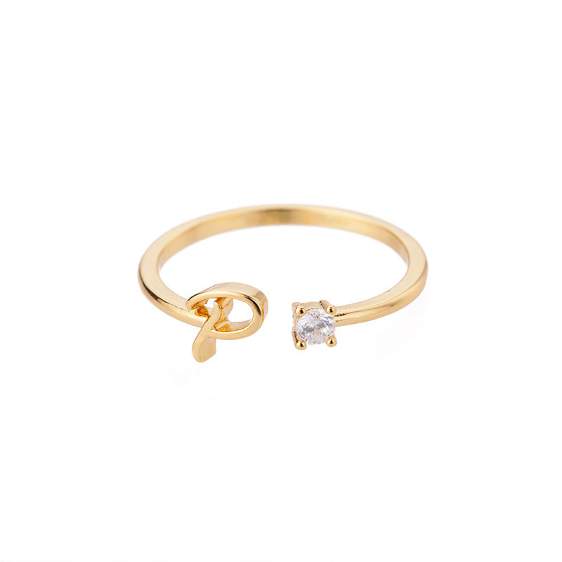 26 letter neutral ring creative finger ring