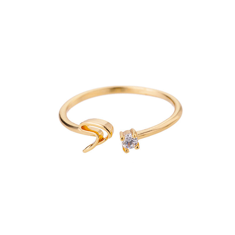 26 letter neutral ring creative finger ring