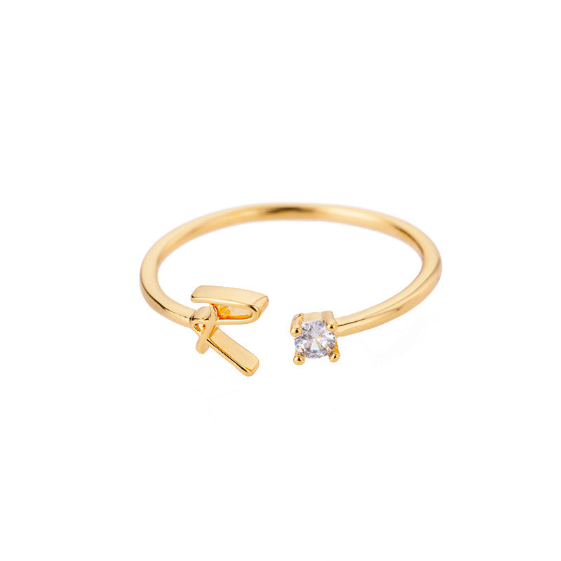 26 letter neutral ring creative finger ring