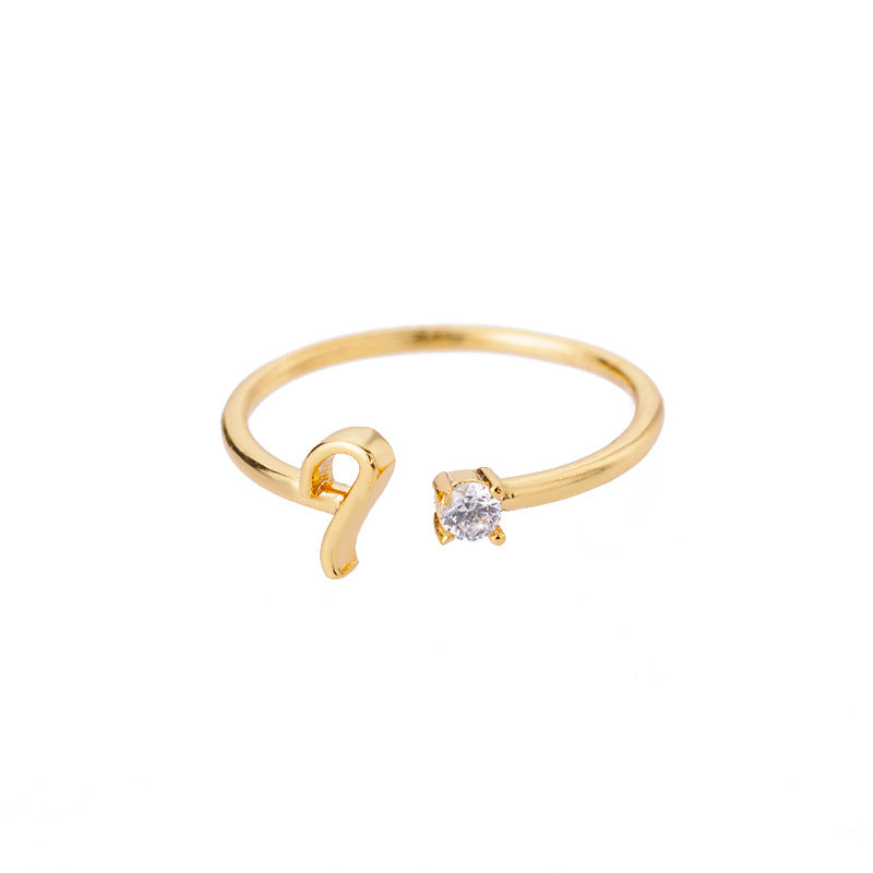 26 letter neutral ring creative finger ring