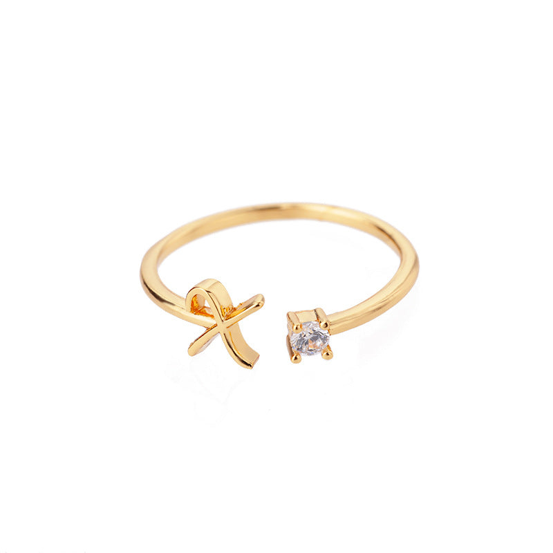 26 letter neutral ring creative finger ring